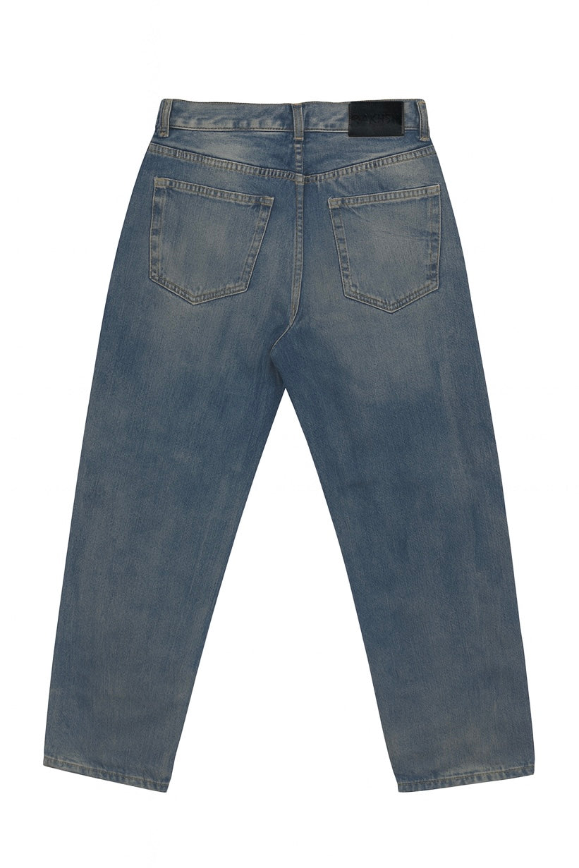 blue washed denim